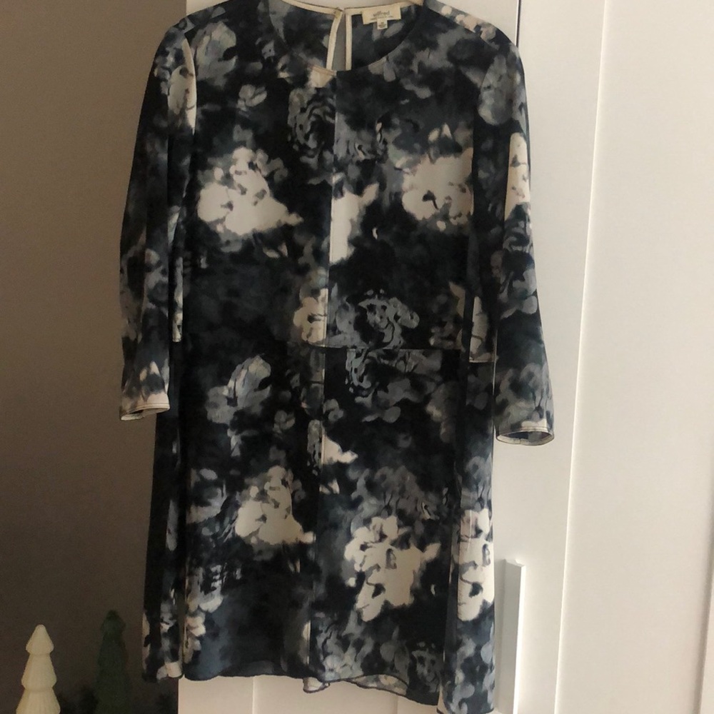 Wilfred Blue Floral Long Sleeve Dress- Size XS
